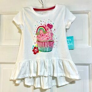 NWT Cynthia Rowley size XS (4) girls embellished cupcake top